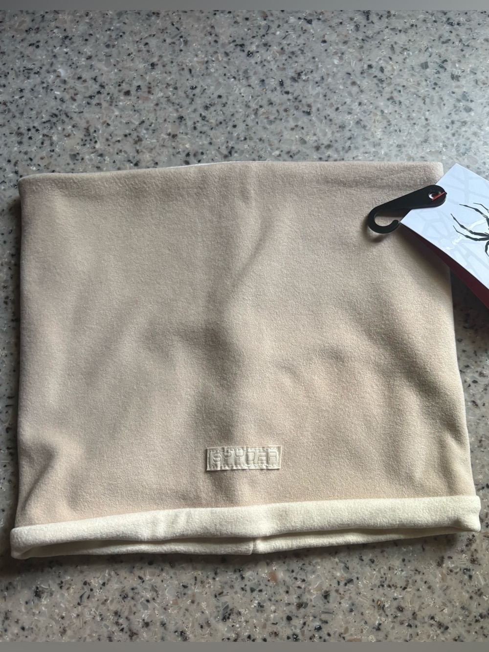 Spyder tan / beige/ clay fleece neck warmer / gaiter, NWT, OSFM